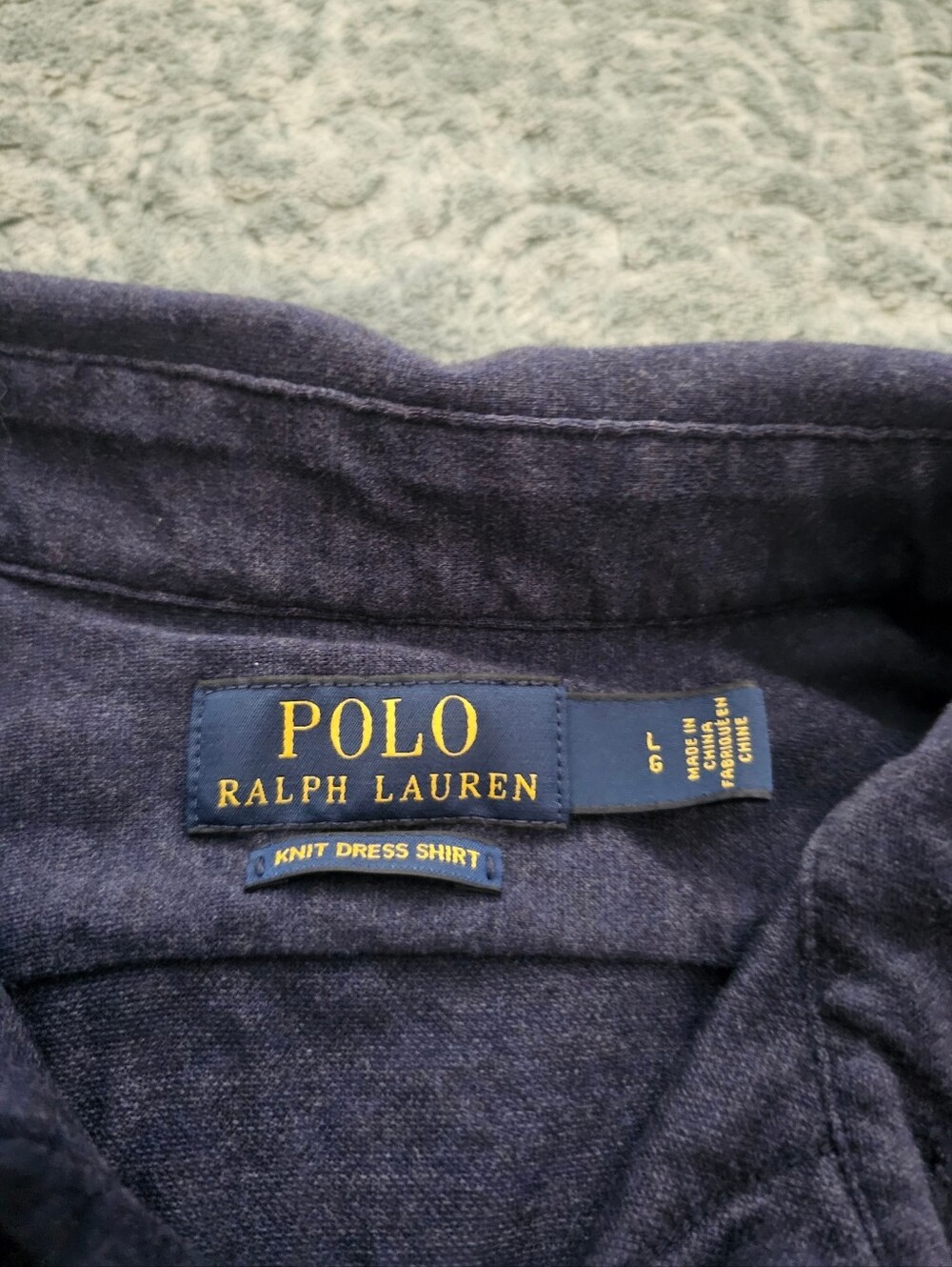 Ralph Lauren Navy Button-Down Long Sleeve Shirt Size L - Picture 2 of 5
